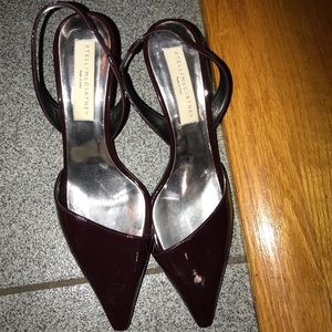 Stella McCartney Merlot Kitten Heel Slingback